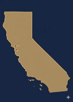 California state map showing July 2026 bar exam locations